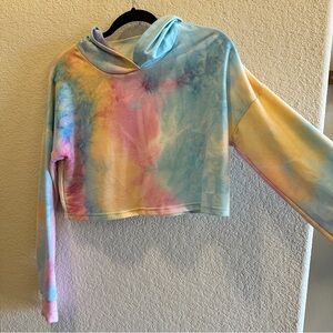 Tie-Dye Cropped Hoodie